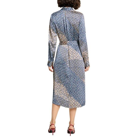 Nic+Zoe Womens Monogram Mix Blair Dress, Blue - Picture 2 of 4